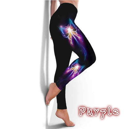 Golden Butterfly Yoga Leggings