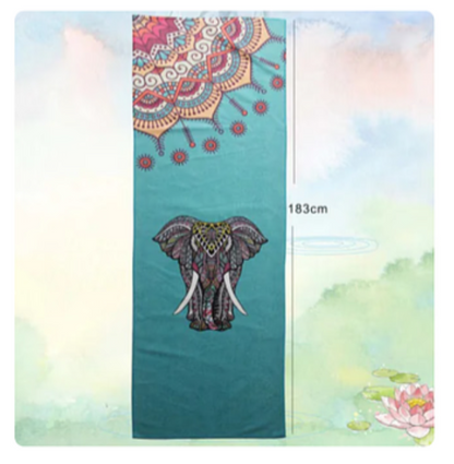 Elephant Print Yoga Mat